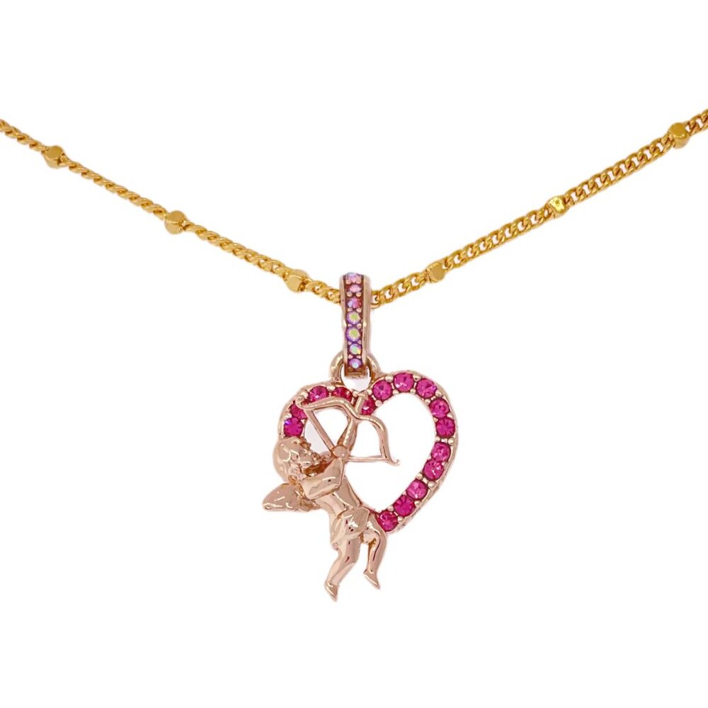Cupid's Love Rose Heart Valentine Enhancer Charm by Ritzy Couture DeLuxe